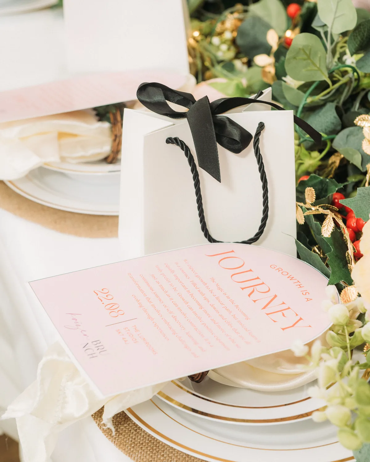 A Kaizen Brunch gift bag on the table